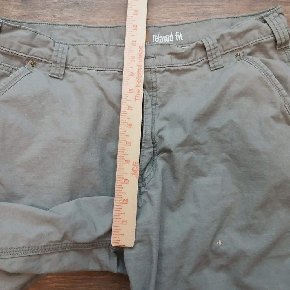Carhartt Shorts Mens 38 Gray Ripstop Cotton Workwear Cargo Relaxed 100240 066